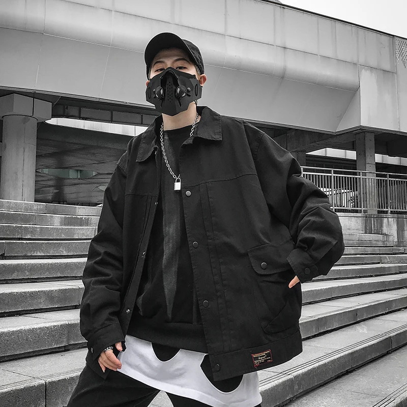 Модная брендовая куртка с манжетами и кнопками Мужская весенняя несколькими