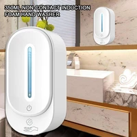 dc 1 5v soap dispenser 350ml automatic induction touchless kitchen bathroom wall mount soap dispenser bathroom products abs