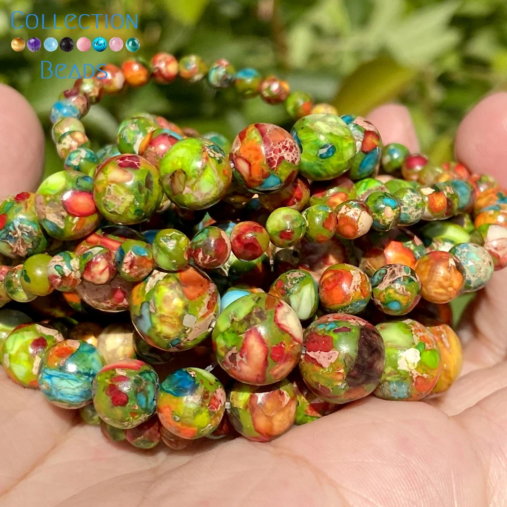 Бусины из натурального камня, 4/6/8/10 мм