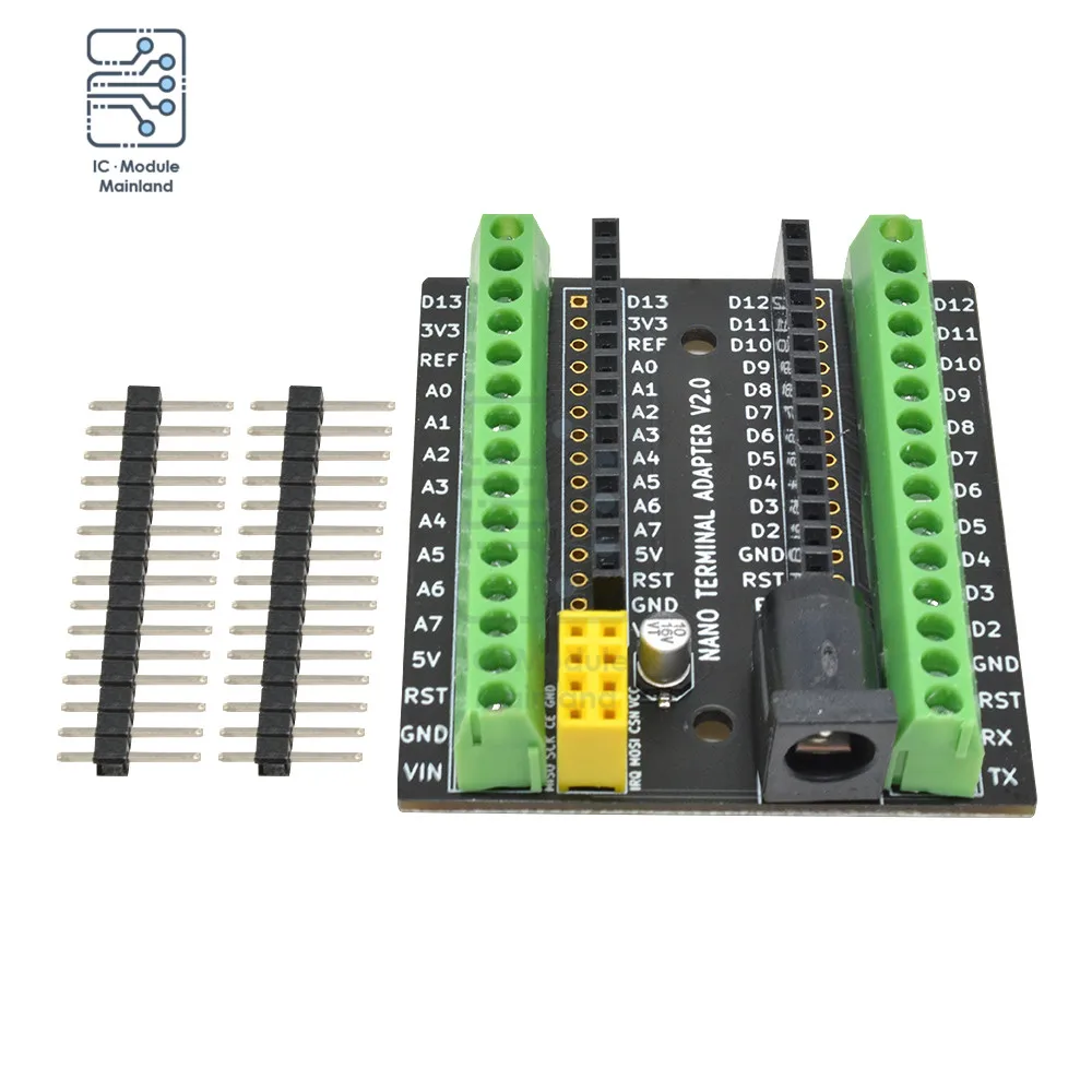 

DC NRF2401 Nano Terminal Expansion Adapter Board Interface Compatible with Nano V3.0 AVR ATMEGA328P Development Board