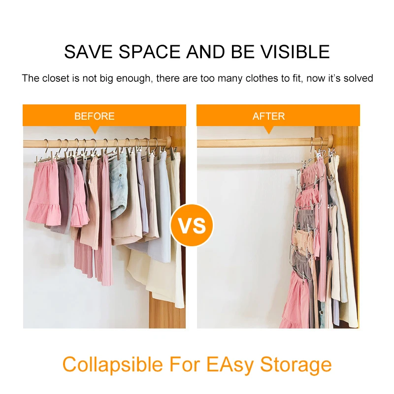 6 слойная юбка брюки для девочек шорты вешалки с регулируемые зажимы Экономия