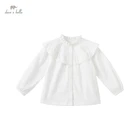 Осенняя модная Однотонная футболка для девочек с надписью, высокое качество