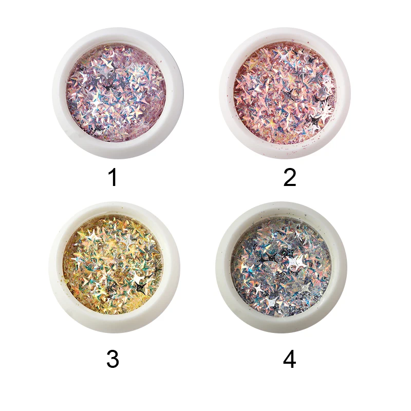 1 г 3D Блестки для ногтей голографический красочный мигающий эффект Сияющий