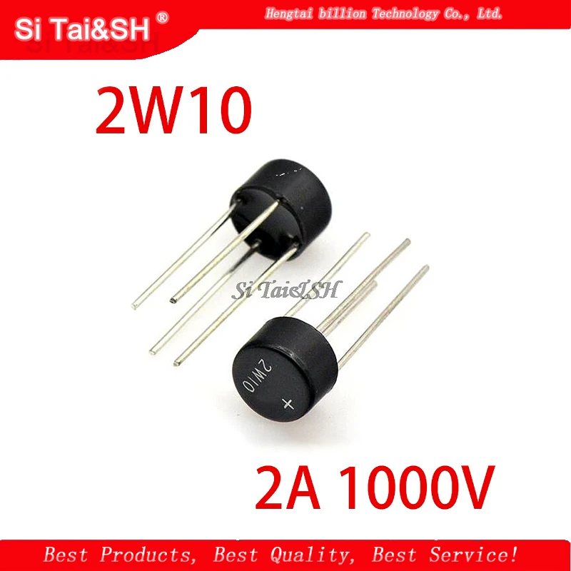 10 шт. 2W10 2A 1000V DIP-4 DIP4 мостовой выпрямитель новый и оригинальный IC | Электронные
