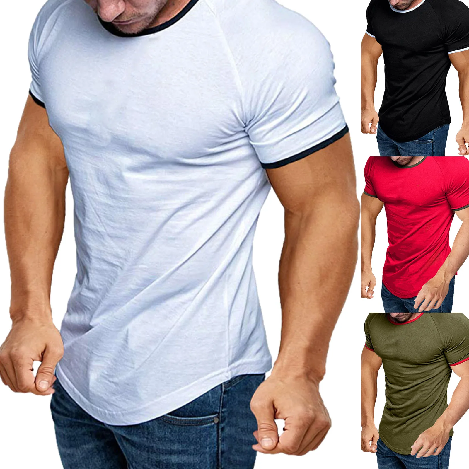 

T-Shirt Summer Various Colors Breathable Top For Men Fitness Men's Clothing Loose Casual Comfortable And Soft Cotton T-shirt