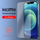 Матовое закаленное стекло для iPhone 12, 11 Pro Max, 12 Mini, полноэкранная защита для IPhone XS Max, XR, X, 8, 7, 6 Plus, SE, матовое стекло