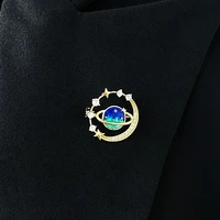 magic color universe star brooch female ins tide star sky brooch collar pin anti light buckle cardigan suit dropshipping
