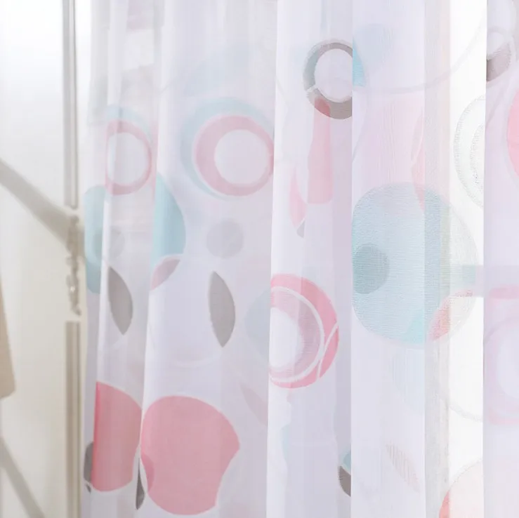 

1 Piece Tulle Curtains 3D Printed Living Room Study Room Decorations Bedroom Window Voile Curtain Romantic Valance Gift 3 Sizes