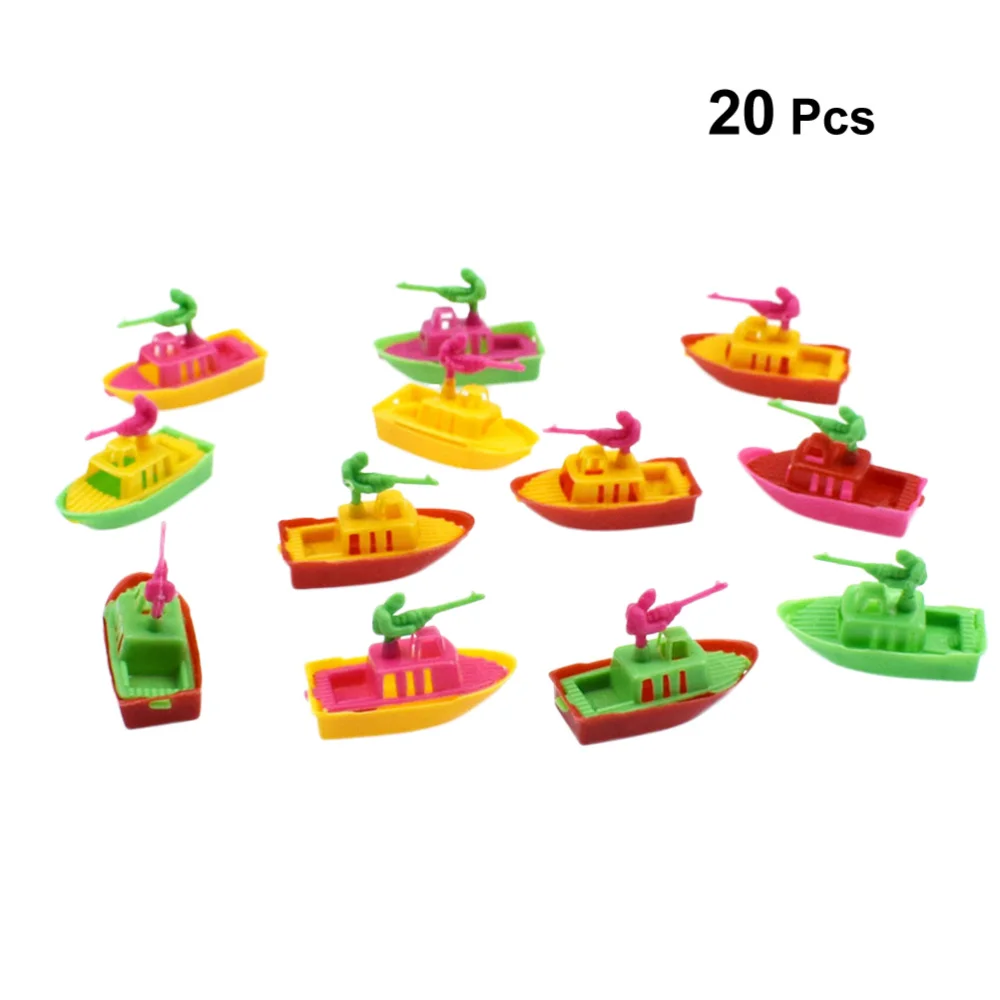 20 шт Мини лодки моделирование Смешные Пластиковые модели корабля игрушки вечерние для