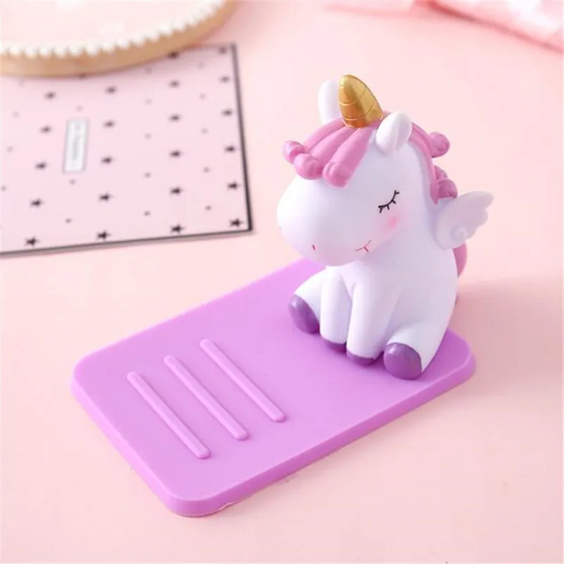 Cartoon Unicorn Phone Stand Bracket Base Mobile Holder Support Desk Decor Anti-slip For iPhone Huawei Samsung | Мобильные телефоны