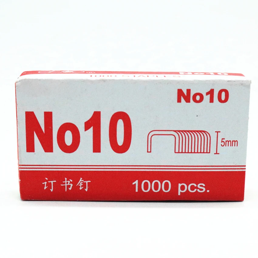 Стандартные скобы мини для обвязки бумаги № 10 высотой 5 мм 900 в коробке школы