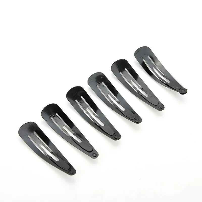 

10/60/100 Pcs/lot Baby Hair Snap Clips accessories for women Black hairgrips Barrettes Head hairpins Jewelry Wholesale