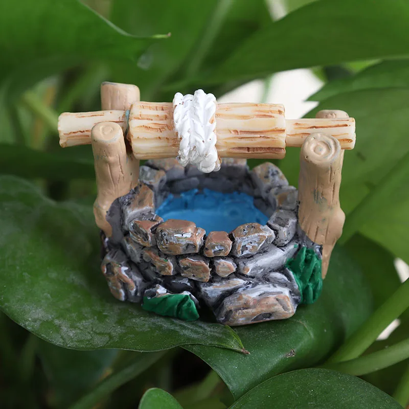 1 шт. DIY садовые миниатюрные украшения винтажный дом вода колодец разноцветный