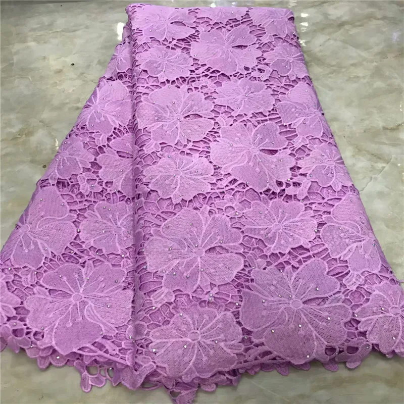 

2019 Latest French Nigerian Laces Fabrics High Quality Water soluble African Laces Fabric Wedding African French Tulle Lace