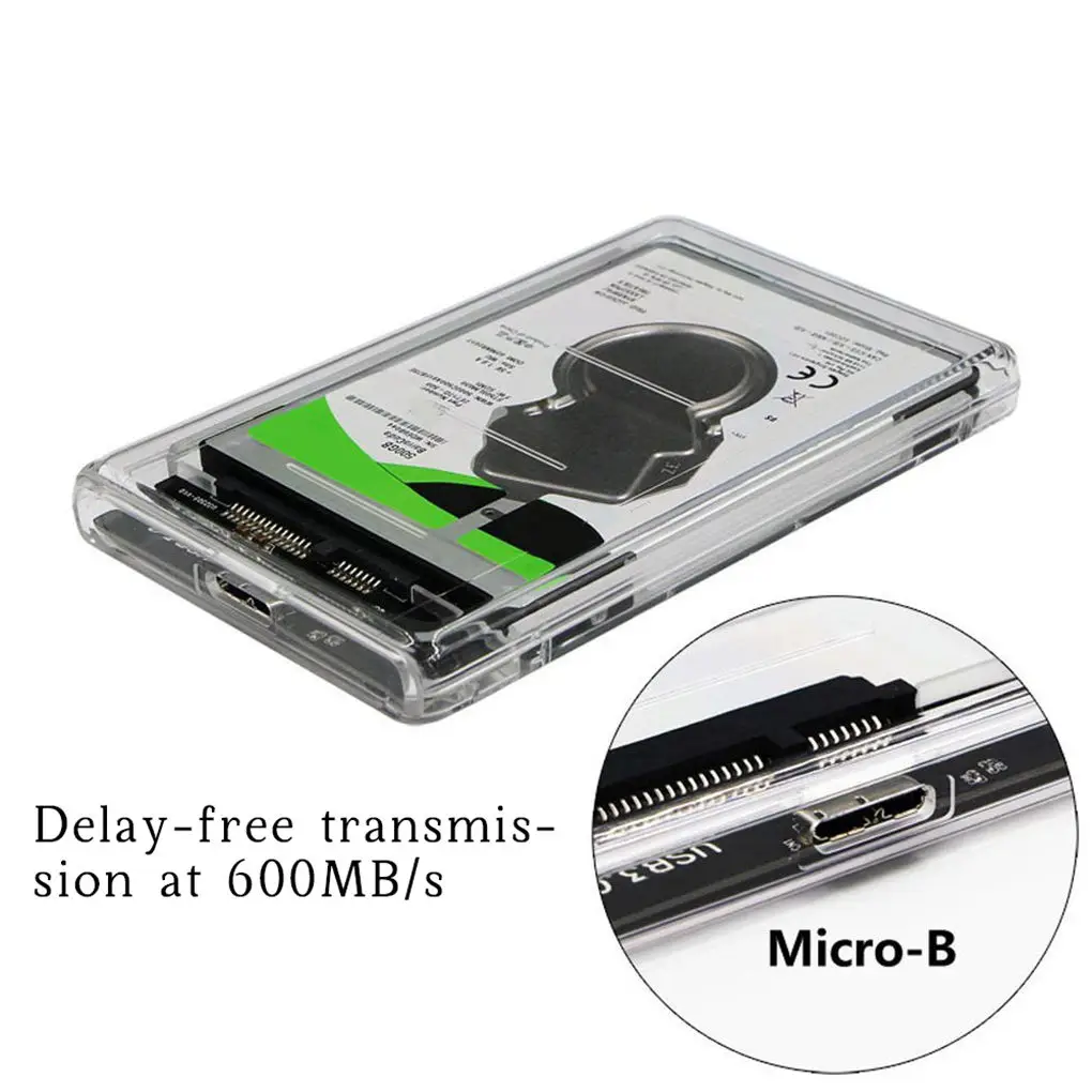 Корпус для внешнего жесткого диска 2 5 дюйма SATA 3 0-USB 0 Гбит/с ТБ Поддержка Windows 7/8/10 HD