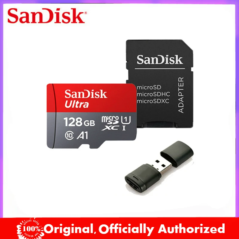 SanDisk-tarjeta Micro SD de 128gb, 64GB, 16GB, 32GB, tarjeta Flash SD/TF 256GB Uitra C10, tarjeta TF para teléfono