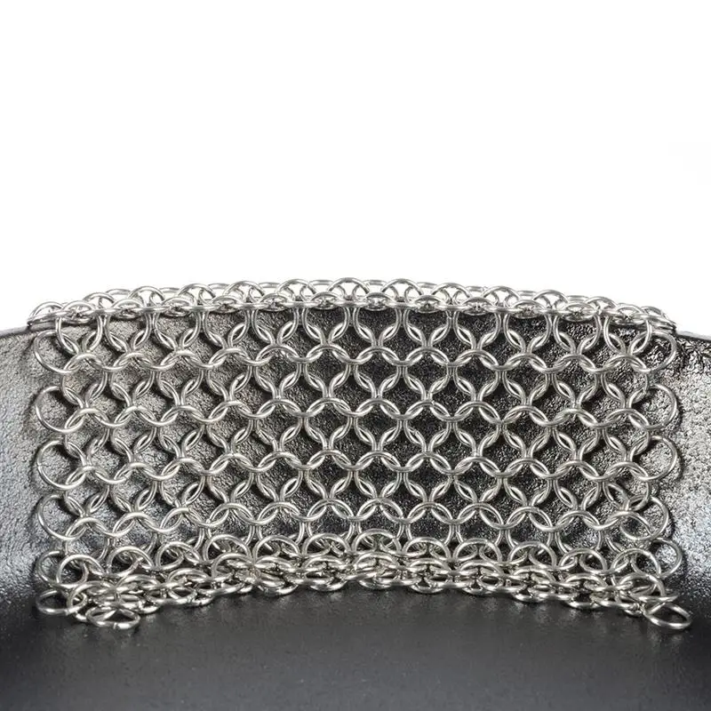 Top Stainless Steel Finger Cast Iron Cleaner Chain mail Palm Brush Scrubber Kitchen Wash Tool For Home | Дом и сад