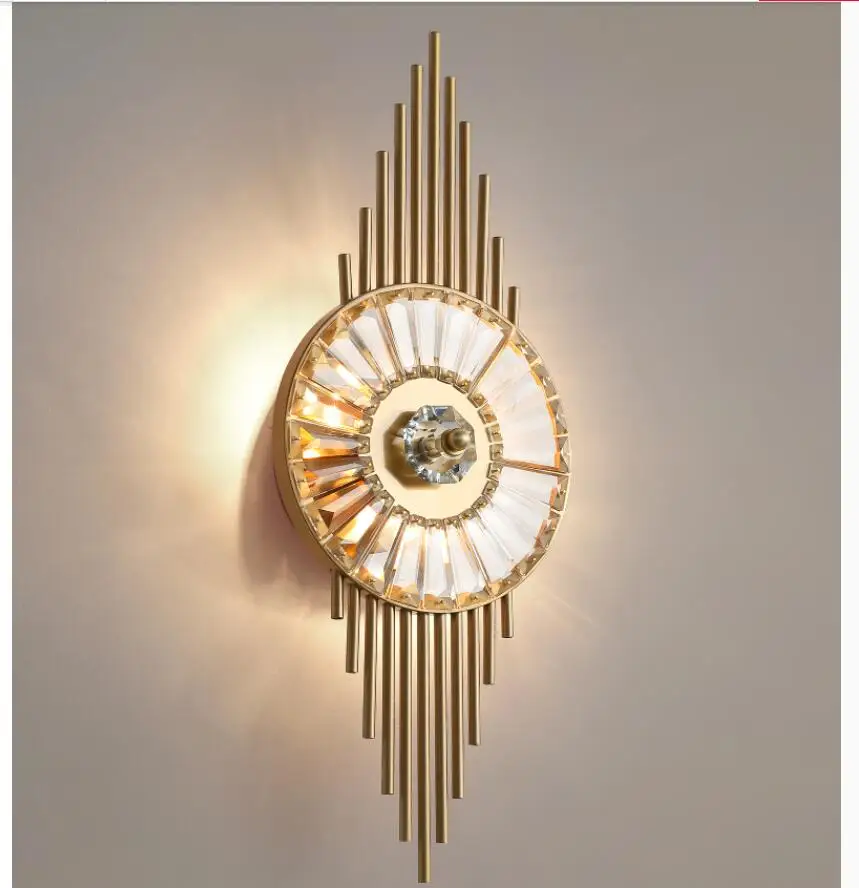 

Nordic Настенные светильники Современный Бра настенный W25cm H65cm внутренний светильник лестница AC LED кристалл гостиная лампа Спальня украшение д...