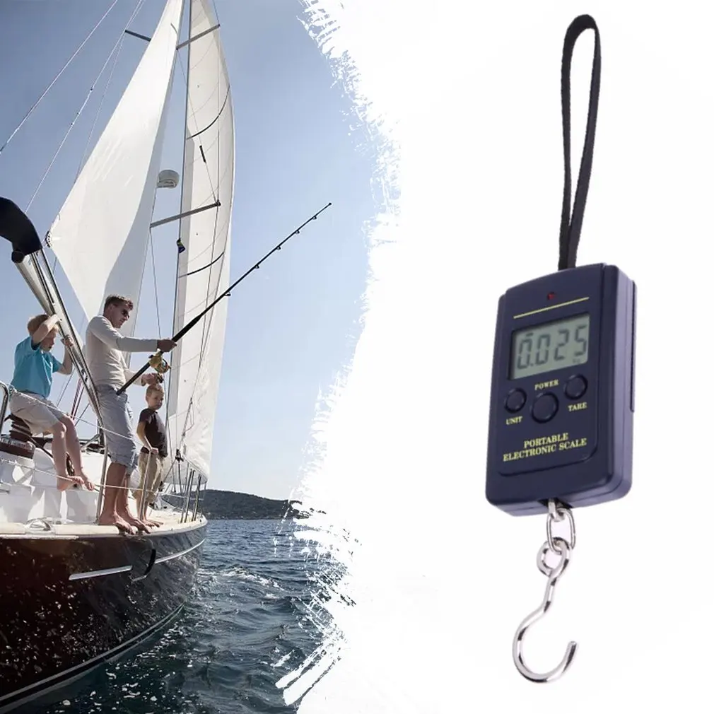 40кг x 10 г мини электронные весы для рыбалки и взвешивания Чемодан путешествия Вес