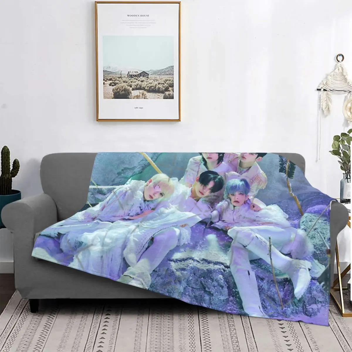 

Txt Tomorrow X Together Freeze Blanket Bedspread Bed Plaid Muslin Towel Beach Hoodie Blanket Blankets For Beds