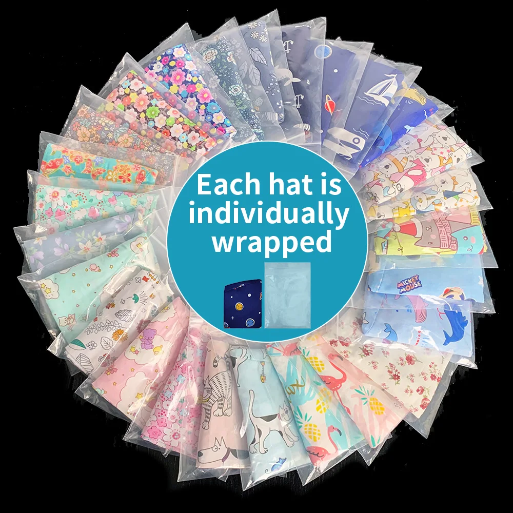 

New Fashionable Cotton Cartoon Printing Nurse Cap High Quality Operating Room Breathable Working Cap Hospital Nursing Scrub Cap