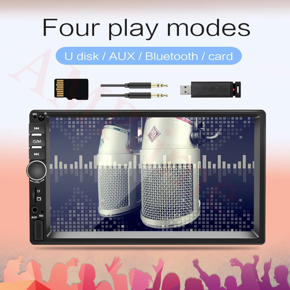 Автомагнитола AMPrime 2 Din 7 " USB AUX FM мультимедийный плеер с поддержкой камеры Mirror Link