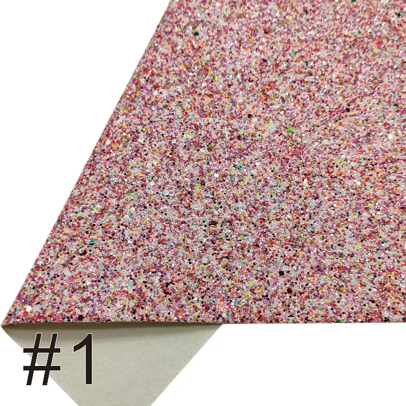 

Sequins Chunky Glitter Faux Leather For Bows A4 Size 8.2"*11.8" Synthetic Leather Fabric Vinyl DIY Hair Bows Sewing Bags Shoes
