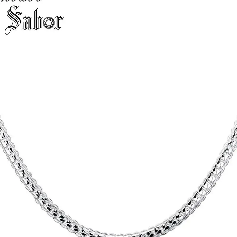 5 м ожерелье с цепочками серебряный цвет для женщин 20 дюймов змеиная Мода