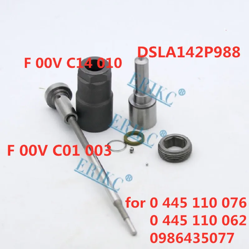 

044511076 0 445 110 062 Fuel Injector Repair Kits Nozzle DSLA142P988 Valve F 00V C01 003 Kit for 0 445 110 062 0986435077