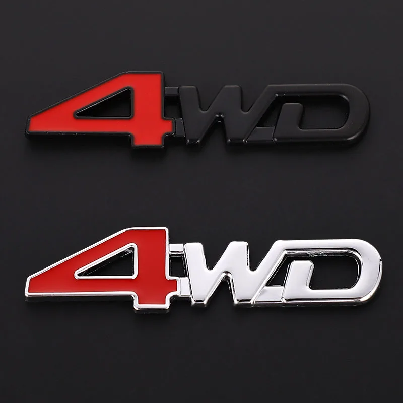 Металлическая 3d наклейка 4WD с эмблемой 4X4 наклейки для Honda Mitsubishi ASX Outlander Lada CRV Accord