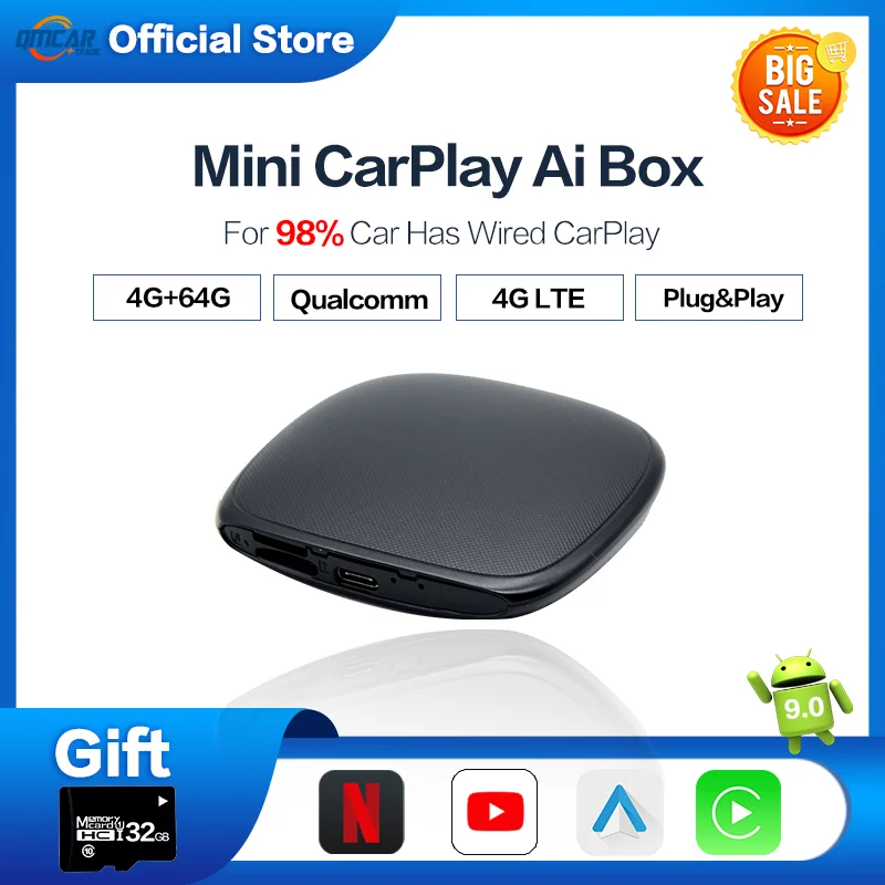 

Carplay Ai Box Netflix Spotify Android Box UX999 автомобильное радио в автомобиле интеллектуальная система Android Авто для Volkswagen Ford Opel