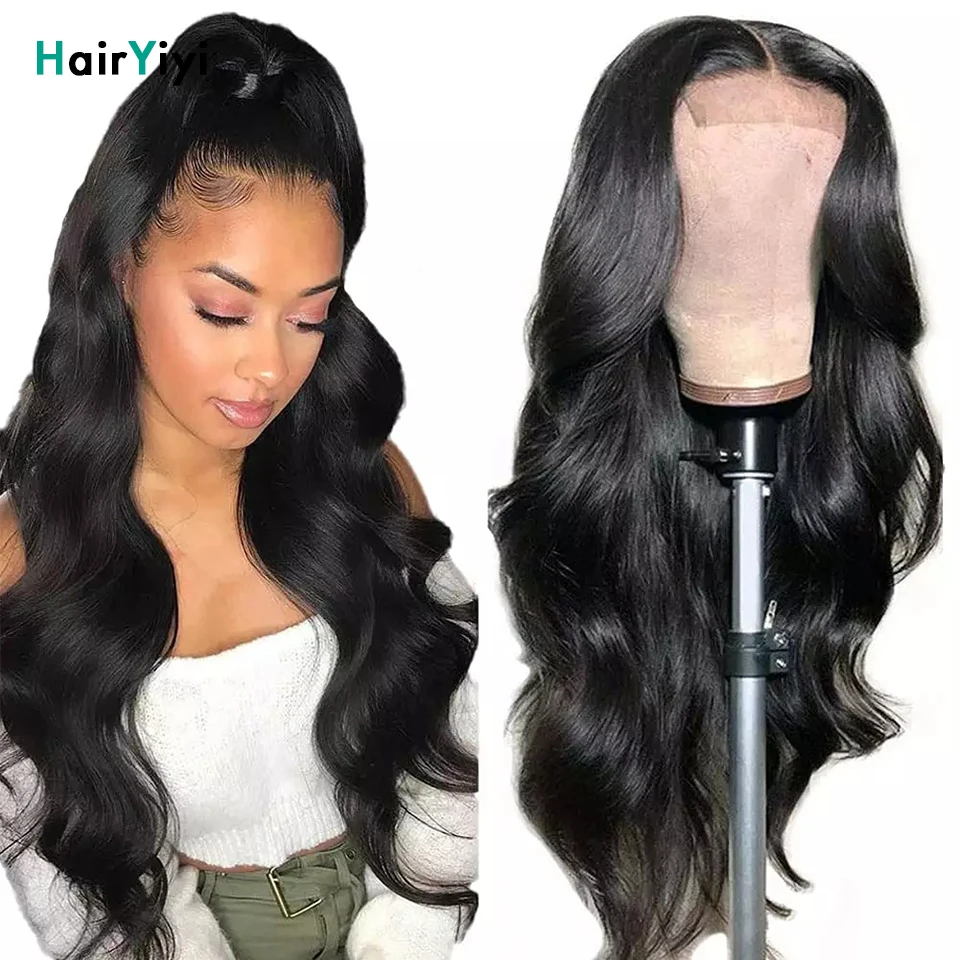 Парики из бразильских волос для женщин волнистые человеческие волосы парик на