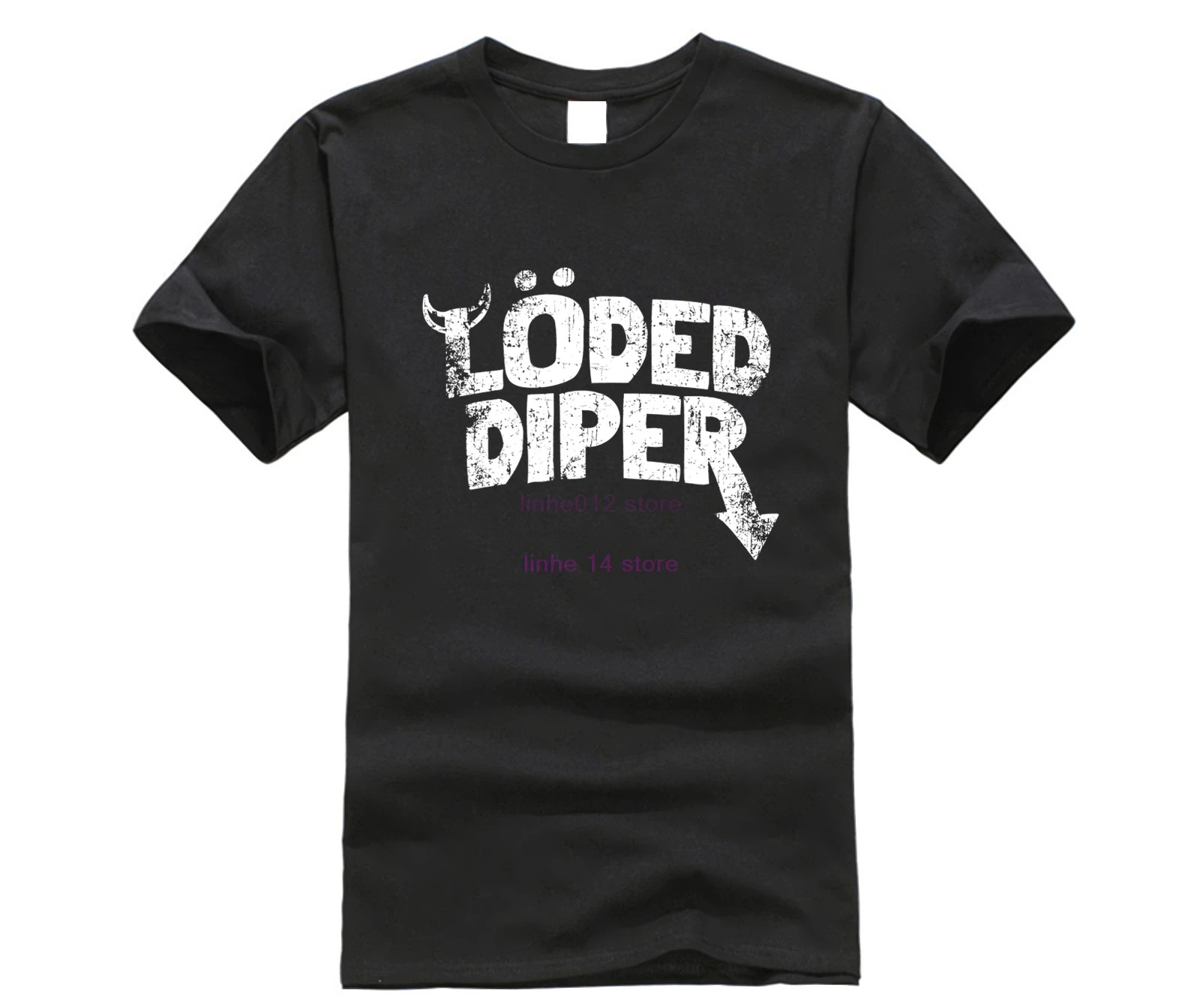 Футболка с принтом Loded Diper летняя футболка из 100% хлопка 2019|Мужские футболки| |