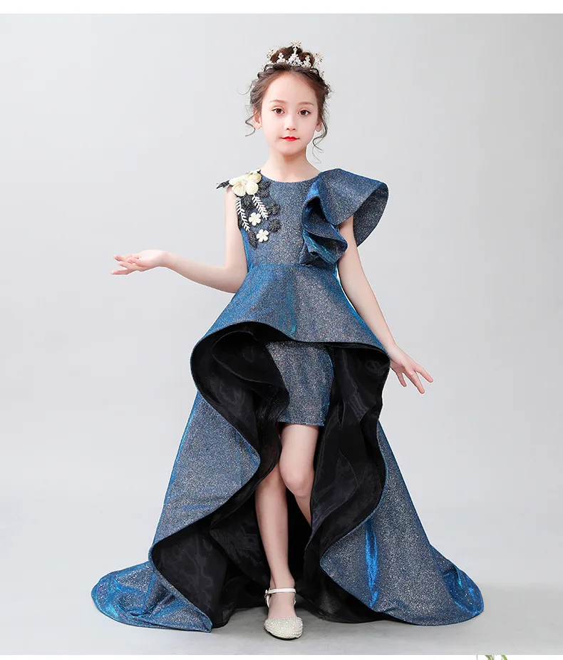 Высококачественное платье принцессы для маленьких девочек вечернее без рукавов