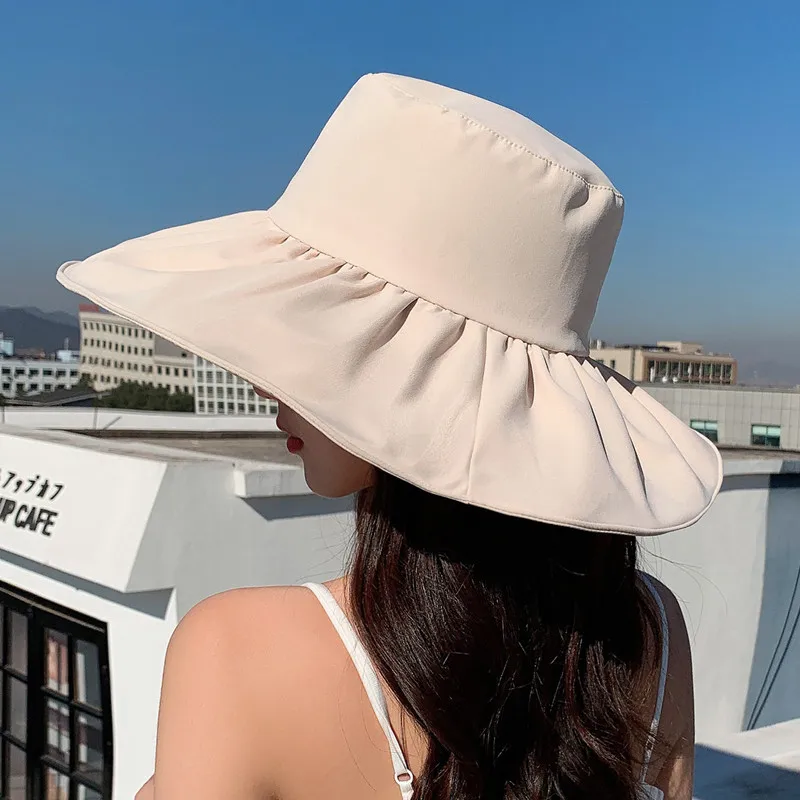 

Шляпа Женская солнцезащитная, с широкими полями и защитой от ультрафиолета, лето 2021