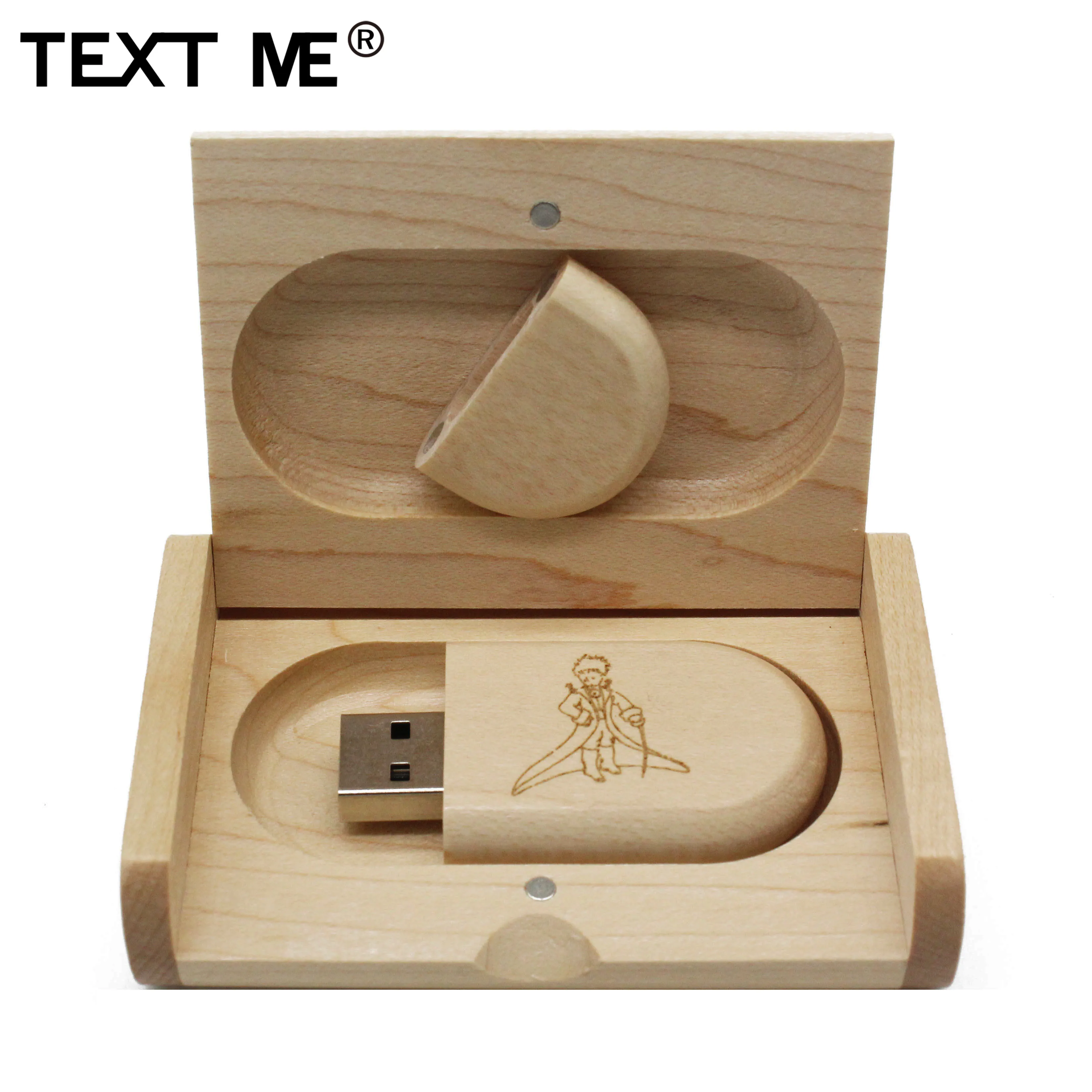 USB-флеш-накопитель TEXT ME 5 цветов карбонизированный бамбук орех woode USB + коробка с
