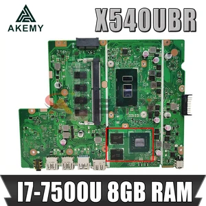 akemy x540ubr notebook mainboard for asus x540ub x540ubr x540uv laptop motherboard mainboard i7 7500u 8gb ram v2g tested 100 ok free global shipping