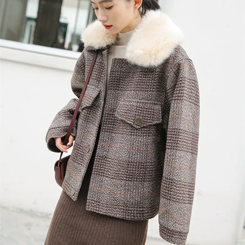 Новинка 2020 зимняя женская одежда утепленная шерстяная куртка женские пальто