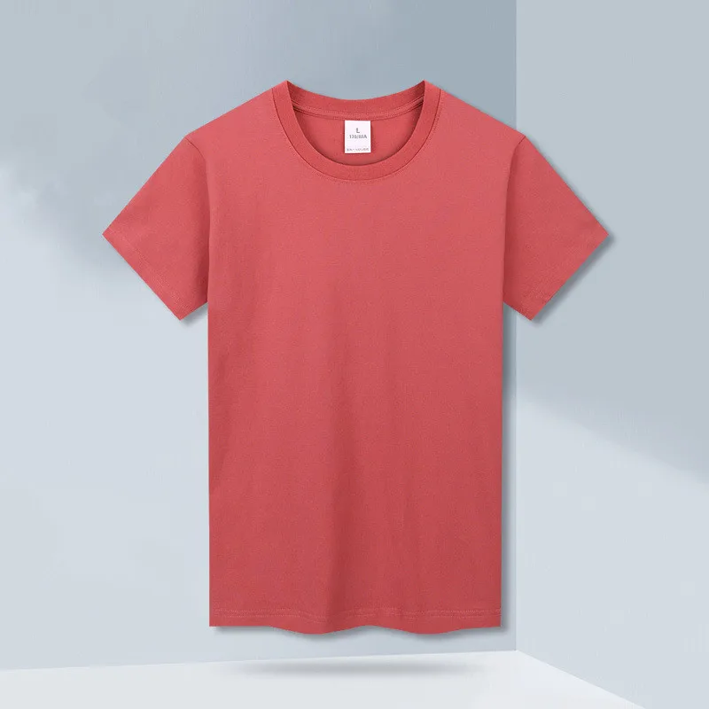 

T015 New pure cotton pure color summer women T-shirt