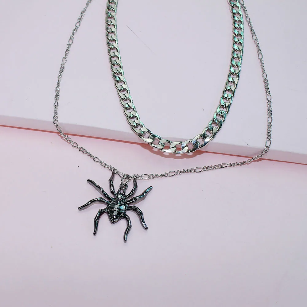 Европейская и американская мода ювелирные изделия подвеска паук двойное