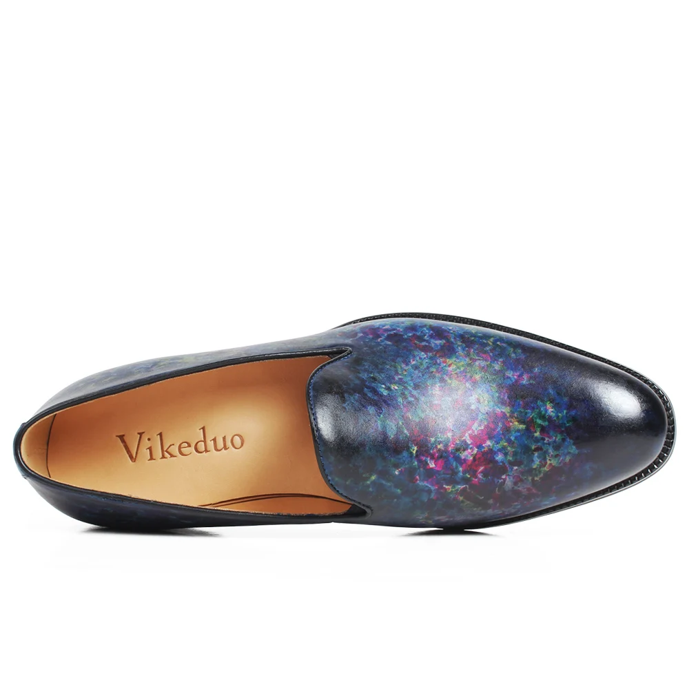 Мужские мокасины Vikeduo из натуральной кожи повседневные туфли ручной работы для