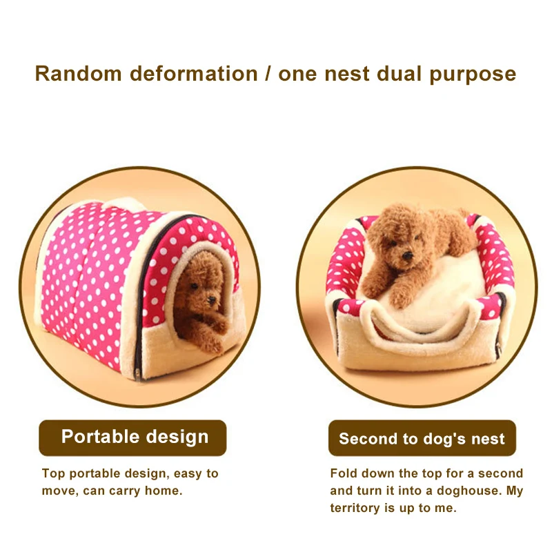 

Pet Supplies Dual Purpose Pet House Bed Kennel Cat Mongolian Yurt Dog Cushion Folding Cat House Pet Products LBS