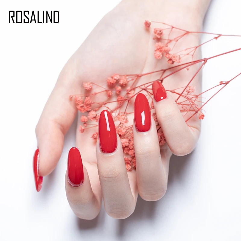 Гибридные лаки для дизайна ногтей ROSALIND полуперманентный Гель лак чистых цветов