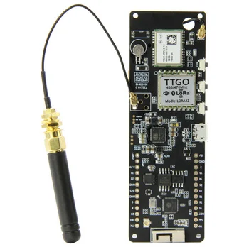 433MHZ LILYGO®TTGO Т-образной балки V1.0 ESP32 LORA 433/868/915/923 МГц Wi-Fi Беспроводной Bluetooth модуль gps NEO-M8N IPEX 18650 Батарея держатель - Цвет: 433MHZ