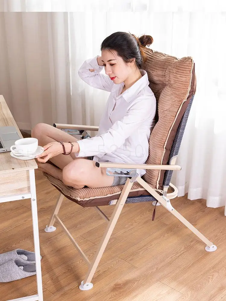 Складное кресло для дома компьютерное отдыха с откидывающейся спинкой обеда