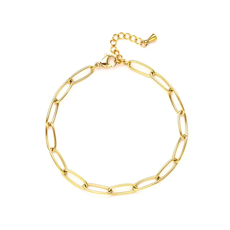 

Charmsmic Simple Design Metal Chain Bracelets Gold Silver Color Stainless Steel Women Boho Jewelry Adjustable Female DIY Armband