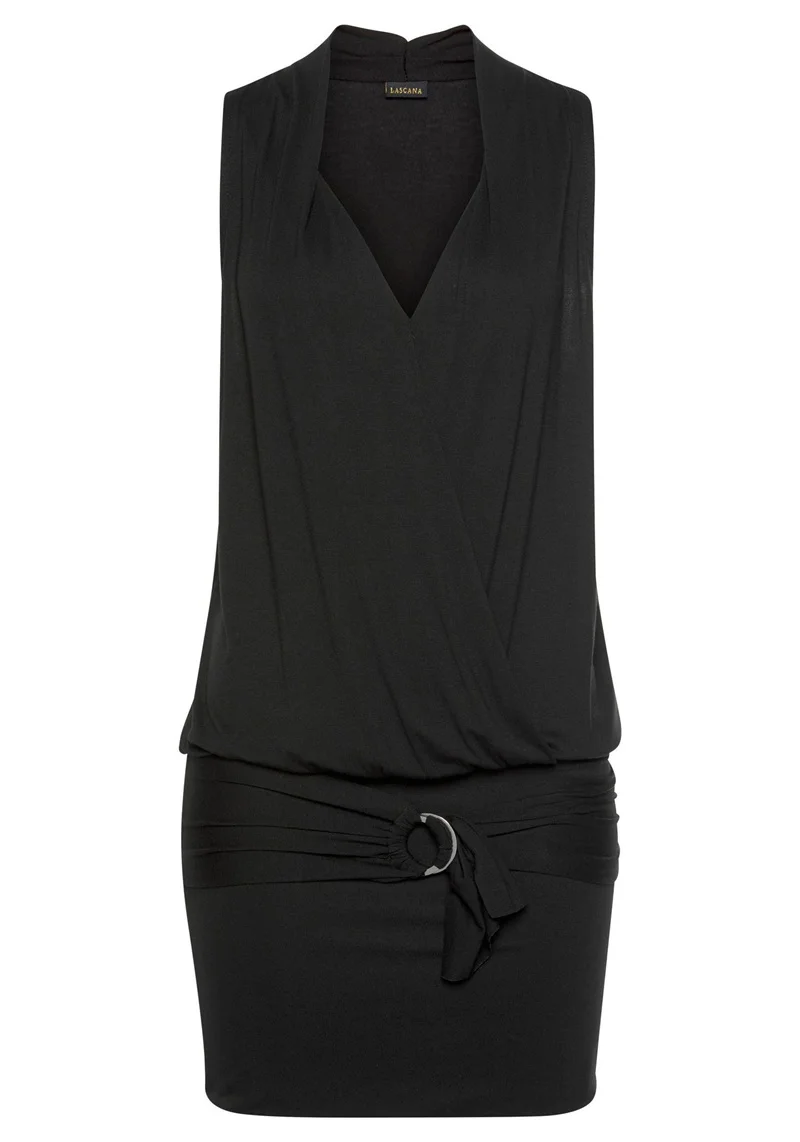 

Summer New Deep V-neck Sleeveless Dress Cool Sexy Beach Casual Dress