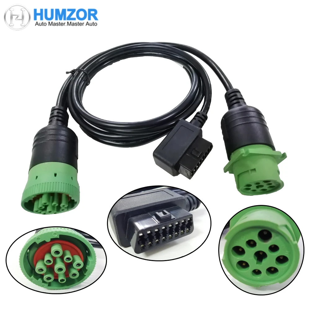 Кабель удлинитель OBD2 адаптер разветвитель интерфейса OBD II J1939 9pin к Y образный