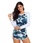 Гидромайки бикини Для женщин с длинным рукавом и с защитой от УФ-лучей, купальный костюм с защитой от ультрафиолета 50 +, защита от ультрафиолета, Рашгард Топ 2 шт купальник комплект накидки, Maillot De Mujer; Большие размеры