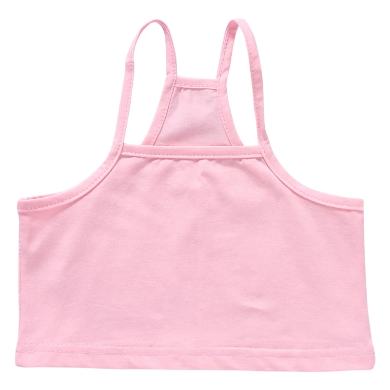 

Girls Cotton Vest Teenage Bra Kids Candy Color Sports Breath Tank Tops Underwear